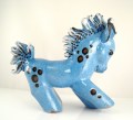 Wildpferd Blau Bosse Keramik 50er (1)